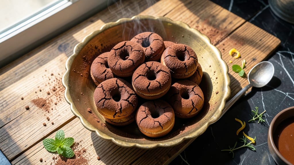 Baked Mini Chocolate Donuts Recipe: Warm Cocoa Crunch With Gooey Centers