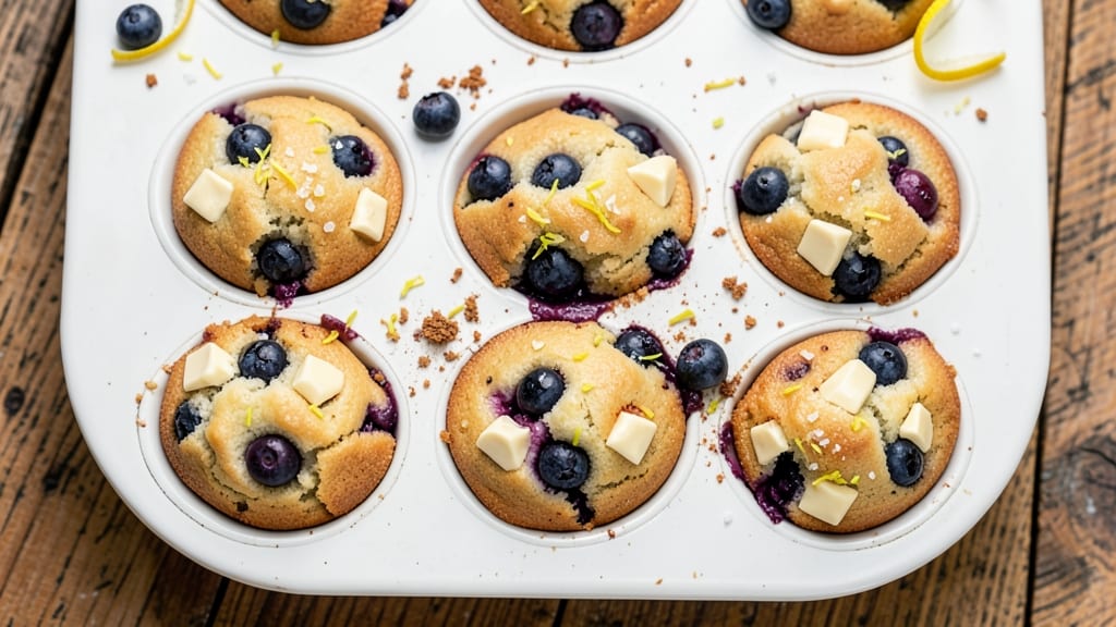 Blueberry White Chocolate Muffins Recipe: Bursting Fruit and Creamy Swirls