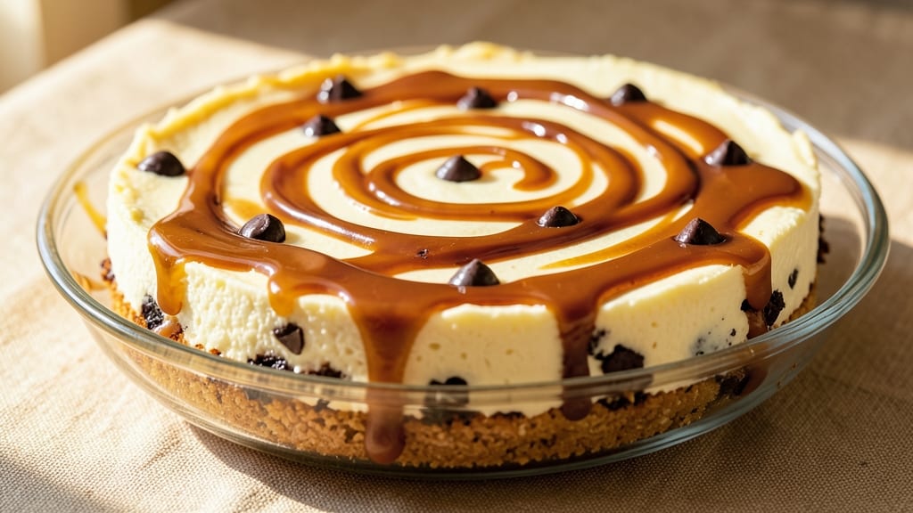Caramel Chocolate Chip Cheesecake Recipe: Buttery Crust Meets Gooey Caramel Rivers