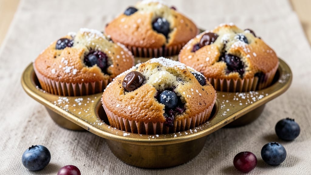 Blueberry Chocolate Muffins Recipe: Bursting With Juicy Berries and Fudgy Cocoa