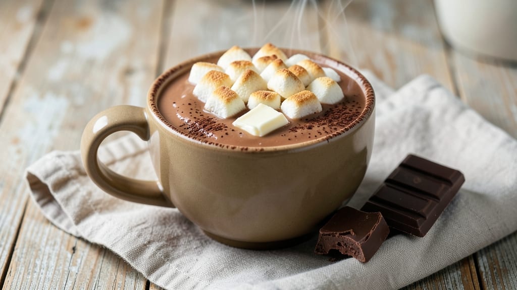 Black and White Hot Chocolate Recipe: Velvety Marshmallow Clouds and Dark Cocoa Swirls