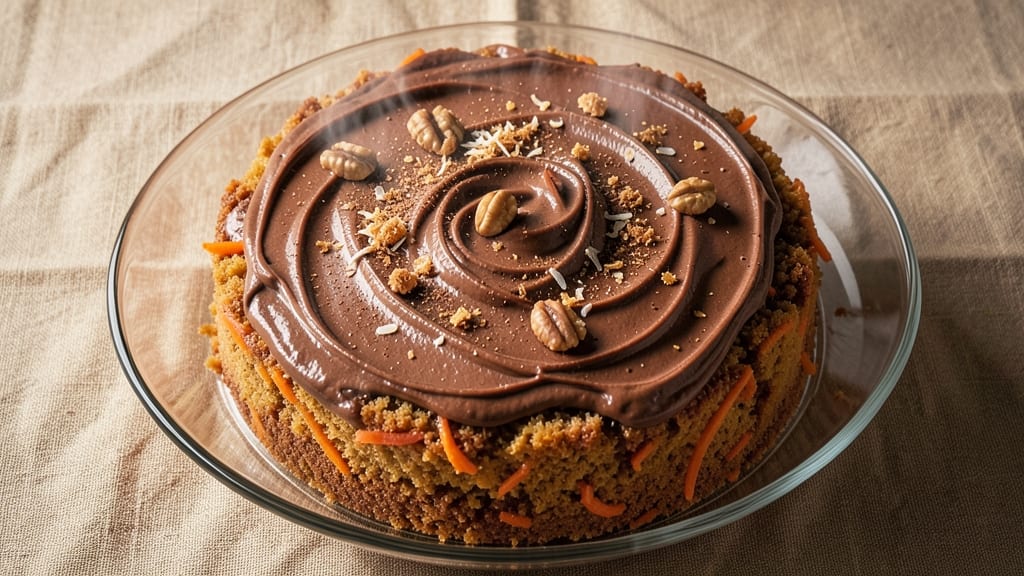 Carrot Cake With Chocolate Frosting Recipe: Moist Spice Cake and Rich Ganache Topping