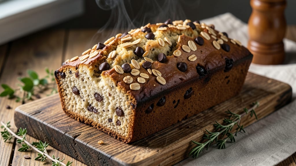 Banana Bread Recipe With Oats and Chocolate Chips: Hearty Texture and Melty Sweetness