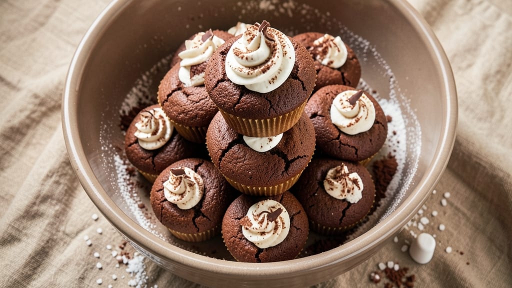 Big Chocolate Muffin Recipe: Double Fudge Swirls With Crunchy Top Magic