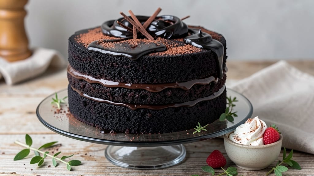 Black Velvet Chocolate Cake Recipe: Deep Red Swirls and Ultra Moist Layers