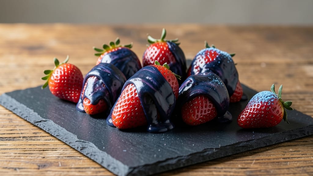 Blue Chocolate Covered Strawberries Recipe: Velvety Cocoa Drizzle Over Juicy Berries