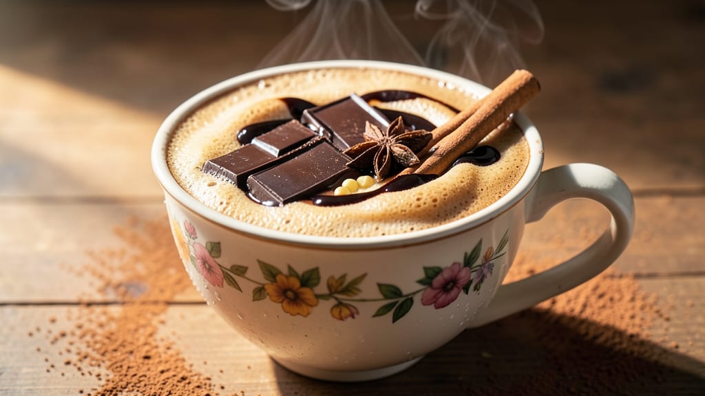 Caotina Hot Chocolate Recipe: Spiced Rum Infusion With Crunchy Topping Magic