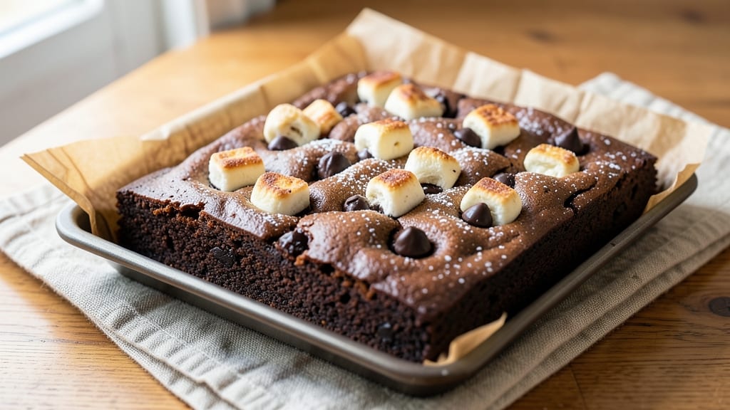 Brownie Recipe With Chocolate Chips and Marshmallows: Gooey Melted Rivers Over Fudgy Base