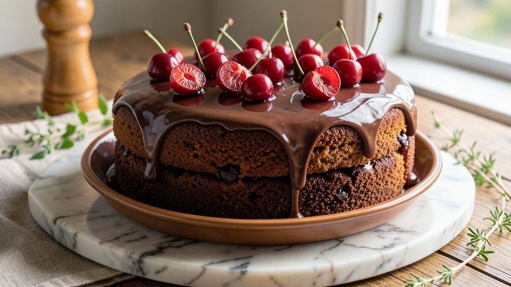 Cherry Chocolate Cake Recipe From Scratch: Layers of Rich Ganache and Crispy Crust