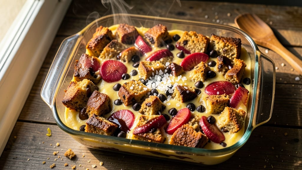 Banana Chocolate Chip Bread Pudding Recipe: Crispy Top, Gooey Chip Rivers