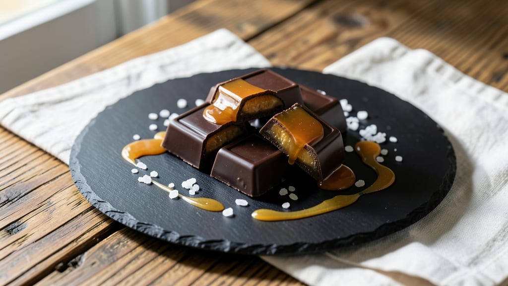 Caramel Filled Chocolate Candy Recipe: Molten Caramel Hearts in Crisp Shells