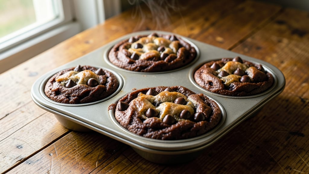 Brownie Chocolate Chip Cookie Recipe in Muffin Tin: Fudgy-Crunchy Hybrid Bites