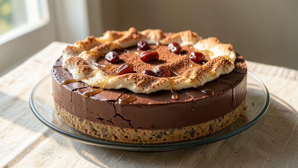 Chickpea Chocolate Cheesecake Recipe: Nutty Swirls and Rich Cocoa Layers